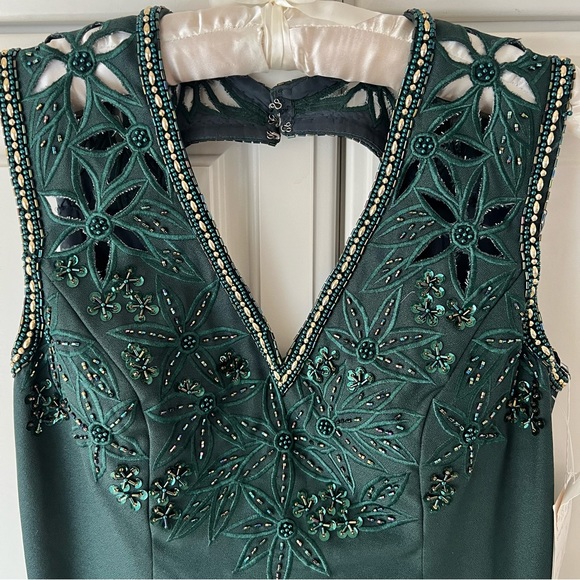 NWT Vintage Alyce Designs Emerald Green Beaded Formal Dress ! - Picture 7 of 12